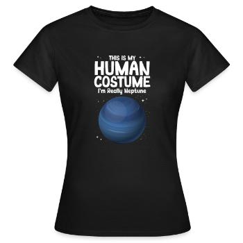 Neptun - Frauen T-Shirt - Schwarz - Vorne - AI Model Female 172 dark (172cm)