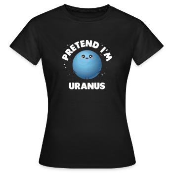 Uranus - Frauen T-Shirt - Schwarz - Vorne - AI Model Female 172 dark (172cm)