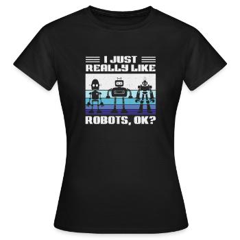 Roboter - Frauen T-Shirt - Schwarz - Vorne - AI Model Female 172 dark (172cm)