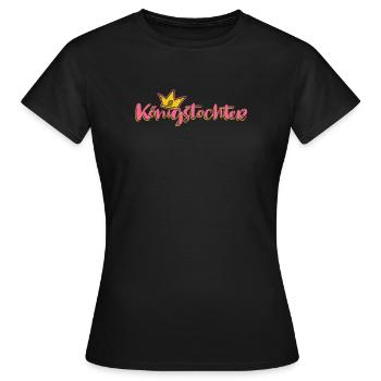 Prinzessin Krone Königstochter - Frauen T-Shirt - Schwarz - Vorne - AI Model Female 172 dark (172cm)