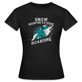 Snow Mountain Extreme Boarding Skeleton - T-shirt Femme - noir - Devant - AI Model Female 172 dark (172cm)