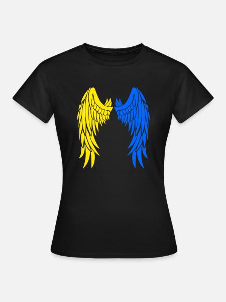 Le drapeau ukrainien aile le pouvoir de la liberté - T-shirt Femme - noir