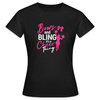 Les arcs et le bling soient une chose drôle d’encouragement - T-shirt Femme - noir - Devant - AI Model Female 172 dark (172cm)