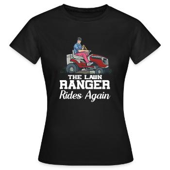 Le garde forestier conduit à nouveau la tonte de la fête des pères - T-shirt Femme - noir - Devant - AI Model Female 172 dark (172cm)