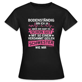 Krankenpflegerin Spruch Krankenpflege - Frauen T-Shirt - Schwarz - Vorne - AI Model Female 172 dark (172cm)