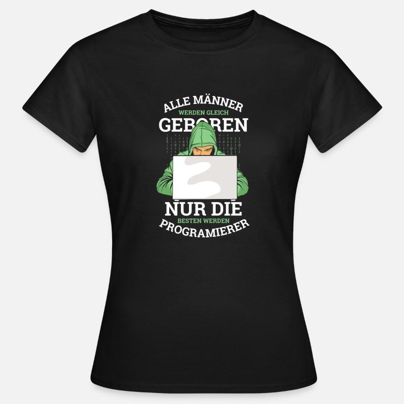 Entwickler Coder Programmierer - Frauen T-Shirt - Schwarz