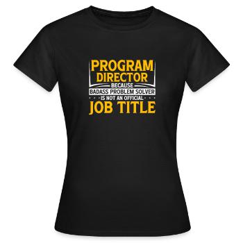 Directeur - T-shirt Femme - noir - Devant - AI Model Female 172 dark (172cm)
