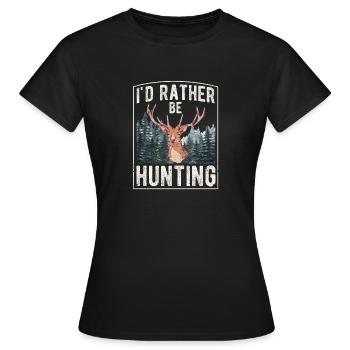 Je préfère chasser | chasser - T-shirt Femme - noir - Devant - AI Model Female 172 dark (172cm)