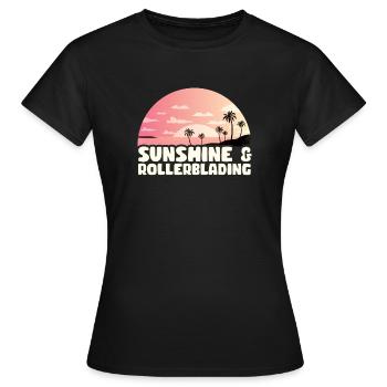 Inline Skating Inline Skating Gift - Women's T-Shirt - black - Front - AI Model Female 172 dark (172cm)