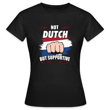 Pas néerlandais mais touristique de voyage néerlandais - T-shirt Femme - noir - Devant - AI Model Female 172 dark (172cm)