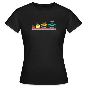 Amateurs de pierres de curling vintage sportifs - T-shirt Femme - noir - Devant - AI Model Female 172 dark (172cm)