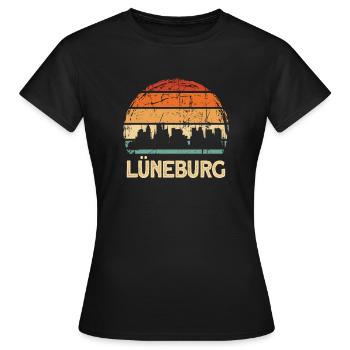 Lüneburg - Frauen T-Shirt - Schwarz - Vorne - AI Model Female 172 dark (172cm)