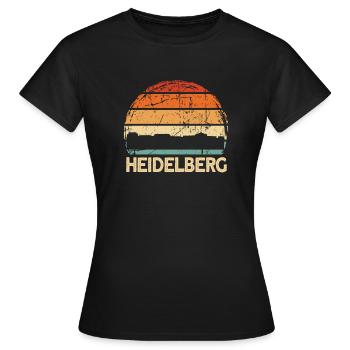 Heidelberg - T-shirt Femme - noir - Devant - AI Model Female 172 dark (172cm)