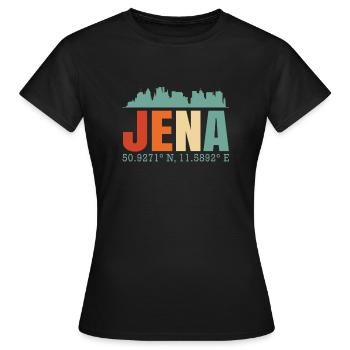 Jena - Frauen T-Shirt - Schwarz - Vorne - AI Model Female 172 dark (172cm)