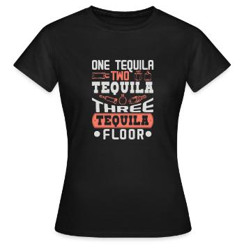 UNE TEQUILA DEUX TEQUILA TROIS TEQUILA SOL - T-shirt Femme - noir - Devant - AI Model Female 172 dark (172cm)