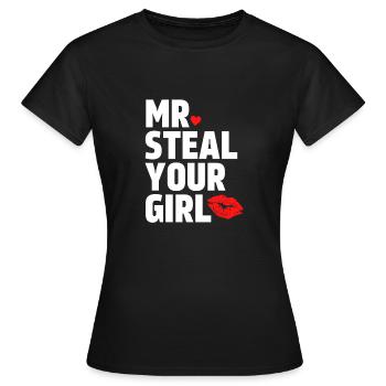 Mr Steal Your Girl - Women's T-Shirt - black - Front - AI Model Female 172 dark (172cm)