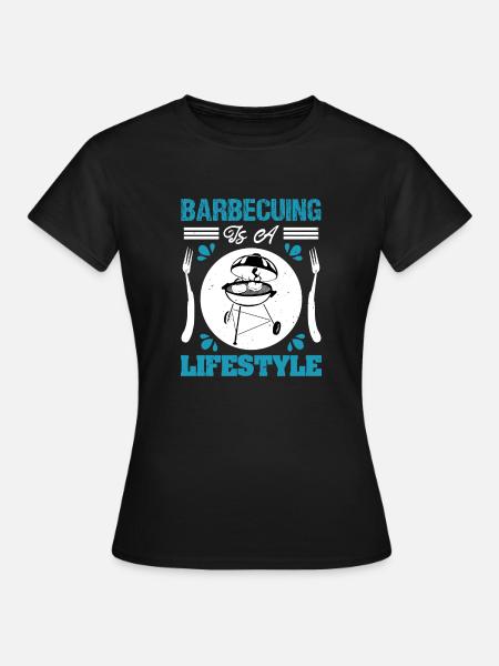 GRILLEN IST EIN LEBENSSTIL - Frauen T-Shirt - Schwarz