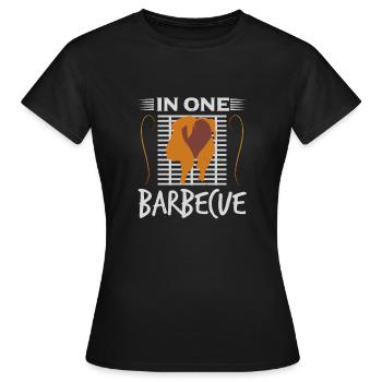 IN EINEM GRILL - Frauen T-Shirt - Schwarz - Vorne - AI Model Female 172 dark (172cm)