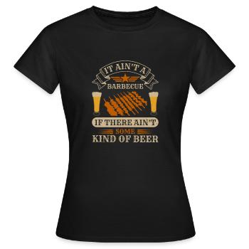 C’EST UN BARBECUE S’IL N’Y A PAS UNE SORTE DE BIÈRE - T-shirt Femme - noir - Devant - AI Model Female 172 dark (172cm)