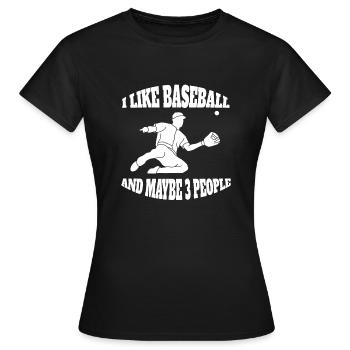Joueur de baseball Équipe de baseball Baseballer - T-shirt Femme - noir - Devant - AI Model Female 172 dark (172cm)