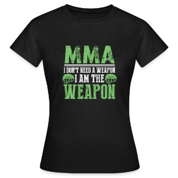 No weapons mma - Women's T-Shirt - black - Front - AI Model Female 172 dark (172cm)
