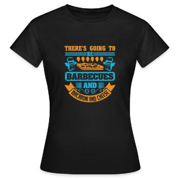ES WIRD BARBECUE UND MAKKARONI UND - Frauen T-Shirt - Schwarz - Vorne - AI Model Female 172 dark (172cm)