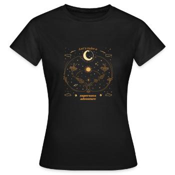 Let's Take A Supernova Adventure Astronomy - Frauen T-Shirt - Schwarz - Vorne - AI Model Female 172 dark (172cm)