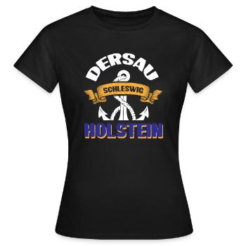 Dersauer Schleswig-holstein - T-shirt Femme - noir - Devant - AI Model Female 172 dark (172cm)