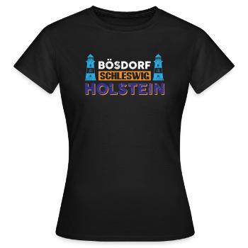 Bösdorf Schleswig-holstein - T-shirt Femme - noir - Devant - AI Model Female 172 dark (172cm)