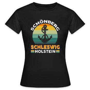 Schönberg Schleswig-holstein - T-shirt Femme - noir - Devant - AI Model Female 172 dark (172cm)