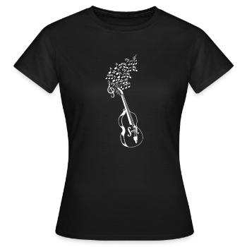 Contrebasse Contrebasse Contrebasse Contrebassiste - T-shirt Femme - noir - Devant - AI Model Female 172 dark (172cm)