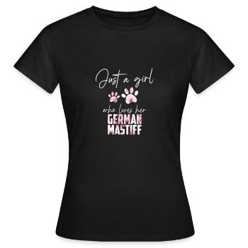 Great Dane - Women's T-Shirt - black - Front - AI Model Female 172 dark (172cm)
