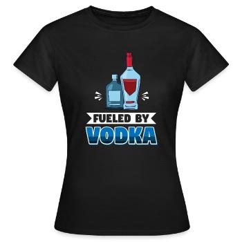 Alimenté par la vodka - T-shirt Femme - noir - Devant - AI Model Female 172 dark (172cm)
