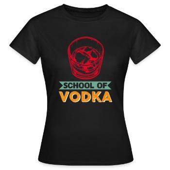 École de vodka - T-shirt Femme - noir - Devant - AI Model Female 172 dark (172cm)