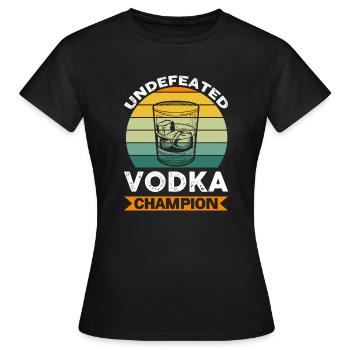 Undefeated Vodka Champion - Women's T-Shirt - black - Front - AI Model Female 172 dark (172cm)