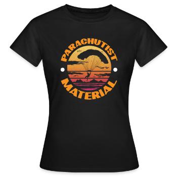 Fallschirmspringer Material - Frauen T-Shirt - Schwarz - Vorne - AI Model Female 172 dark (172cm)