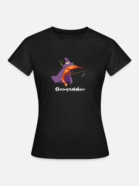 Shrimp Magier Zauberer Garnelen - Frauen T-Shirt - Schwarz