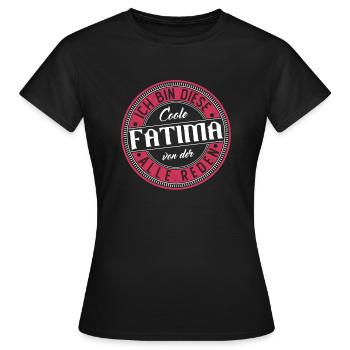 Fatima Geschenkidee Geschenk Geburtstag - Frauen T-Shirt - Schwarz - Vorne - AI Model Female 172 dark (172cm)