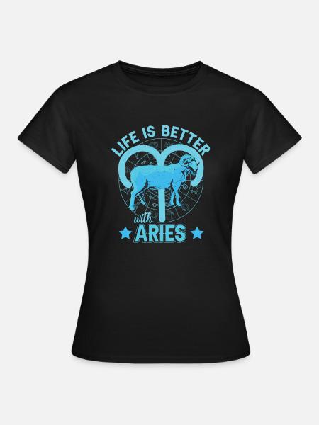 Widder Sternzeichen - Frauen T-Shirt - Schwarz