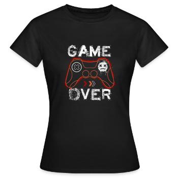 Game over - Women's T-Shirt - black - Front - AI Model Female 172 dark (172cm)