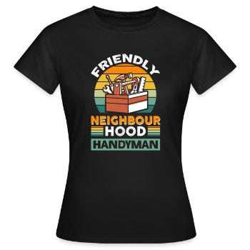 Bricoleur de quartier sympathique - T-shirt Femme - noir - Devant - AI Model Female 172 dark (172cm)