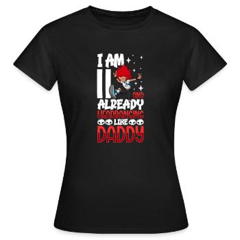 Ich bin 11 - Mädchen Rocker - Frauen T-Shirt - Schwarz - Vorne - AI Model Female 172 dark (172cm)