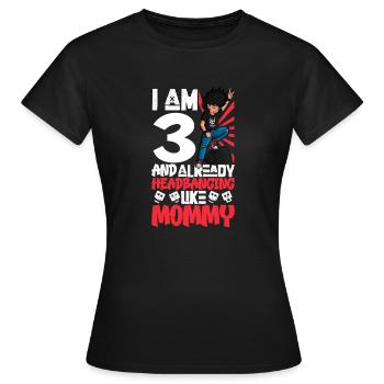 Ich bin 3 - Jungen Rocker - Frauen T-Shirt - Schwarz - Vorne - AI Model Female 172 dark (172cm)