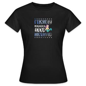 Sympathique Voisinage Sirène - T-shirt Femme - noir - Devant - AI Model Female 172 dark (172cm)