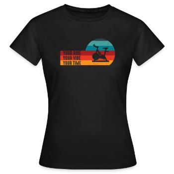 Votre Ride Your Vibe Your Time Gym de motivation - T-shirt Femme - noir - Devant - AI Model Female 172 dark (172cm)