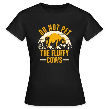 Ne caressez pas les vaches moelleuses - T-shirt Femme - noir - Devant - AI Model Female 172 dark (172cm)