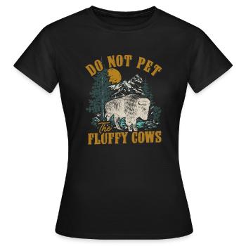Ne caressez pas les vaches moelleuses - T-shirt Femme - noir - Devant - AI Model Female 172 dark (172cm)