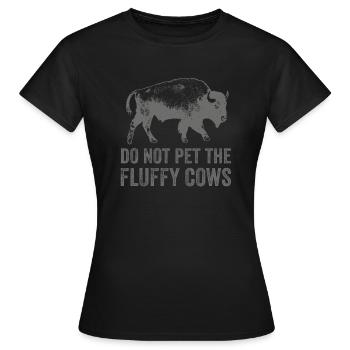Ne caressez pas les vaches moelleuses - T-shirt Femme - noir - Devant - AI Model Female 172 dark (172cm)