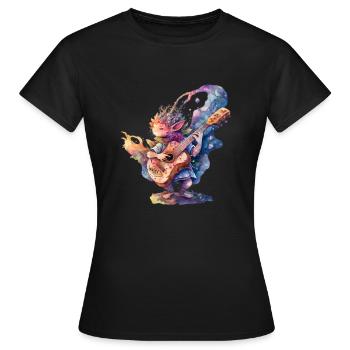 Super mesdames, la musique de guitare pour enfants est amusante FEE - T-shirt Femme - noir - Devant - AI Model Female 172 dark (172cm)