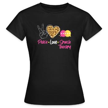 Speech Therapist Therapy Assistant - Frauen T-Shirt - Schwarz - Vorne - AI Model Female 172 dark (172cm)